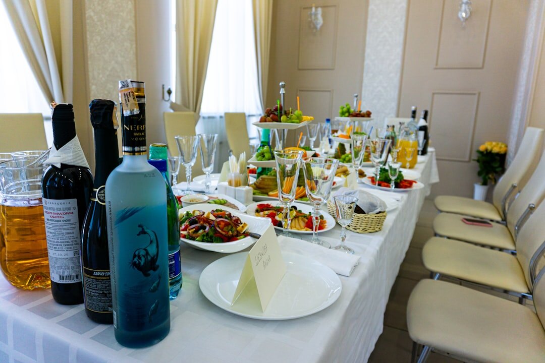 business people in private dinner