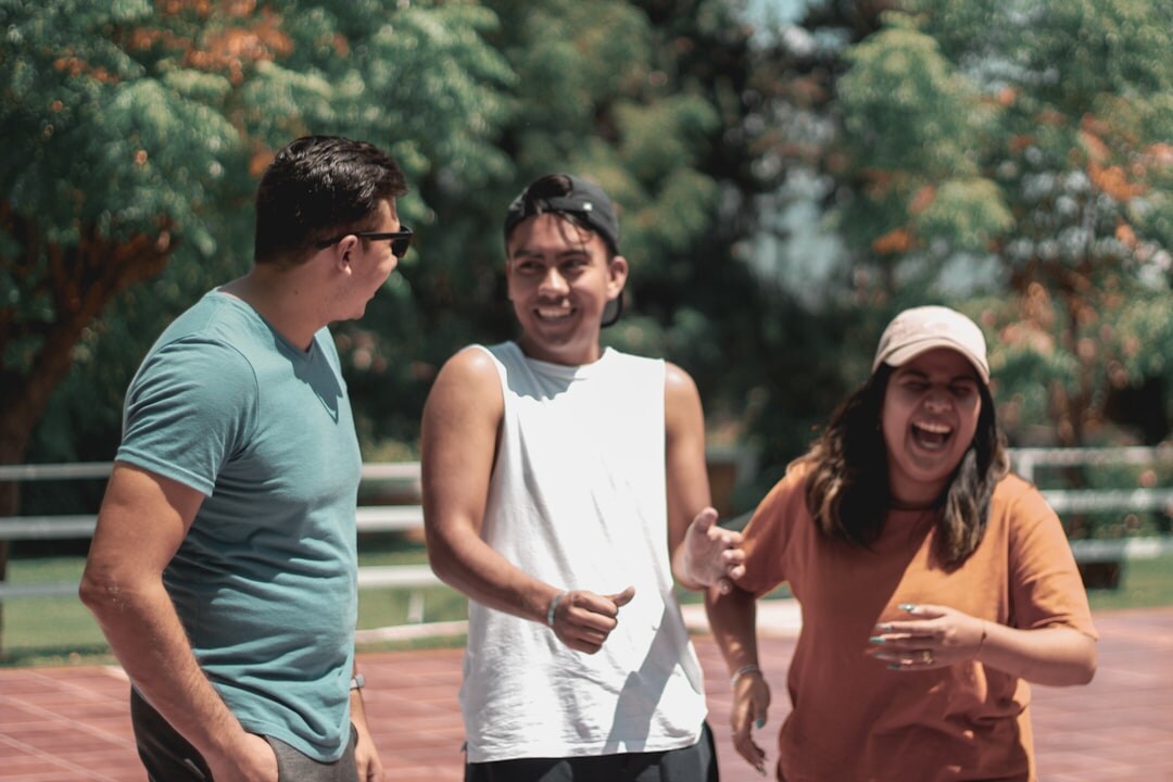group of friends reconciling after fight